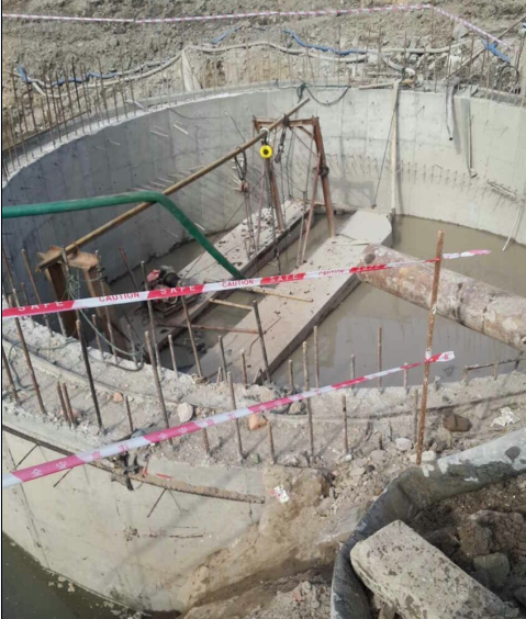 福建福州沉井打樁現場(chǎng)